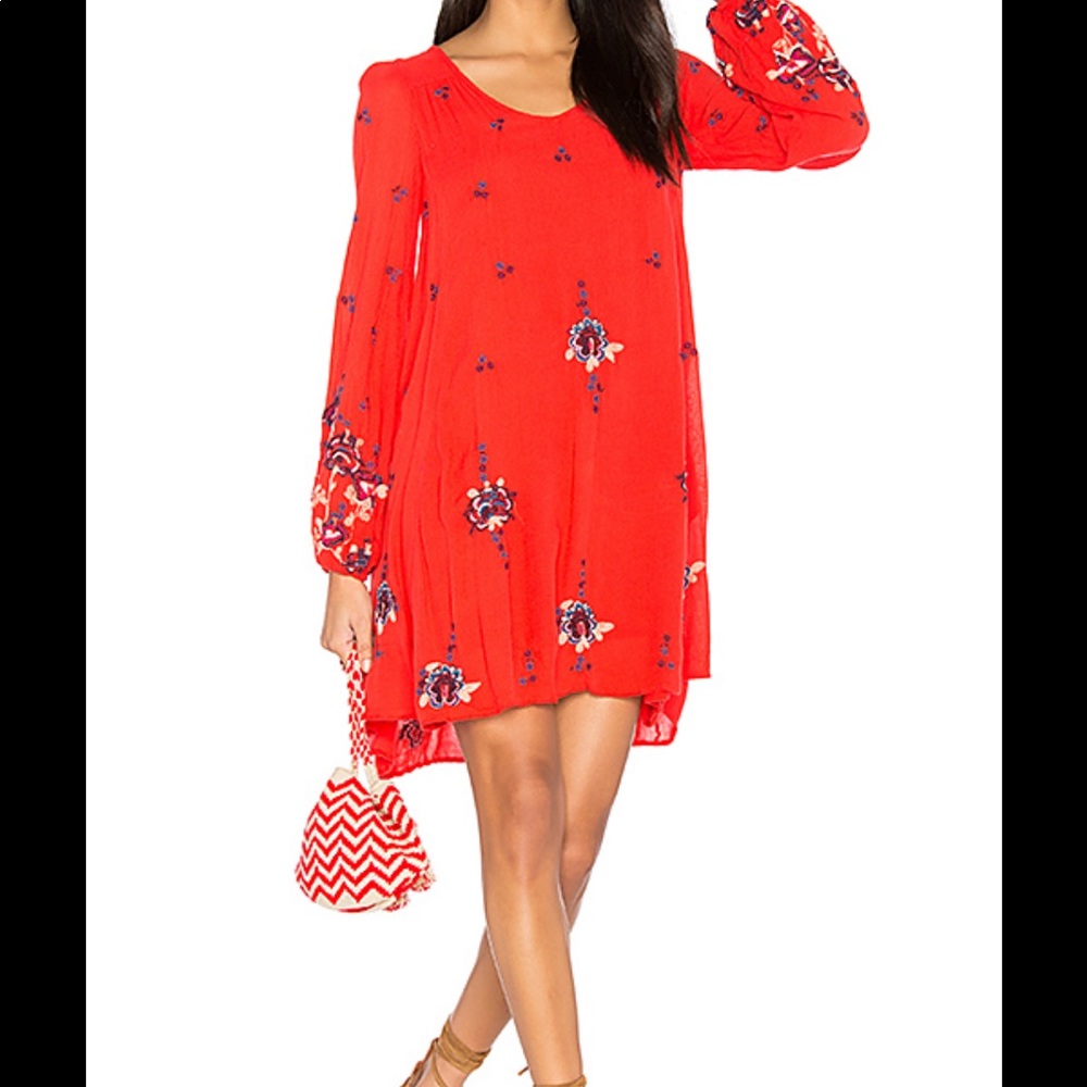 Free People oxford embroidered dress